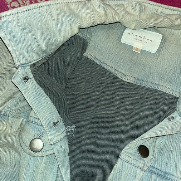 Soft denim Button down long sleeve shirt - Picture 4 of 6